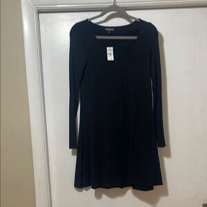 Express Classic Black Long Sleeve Dress NWT XS